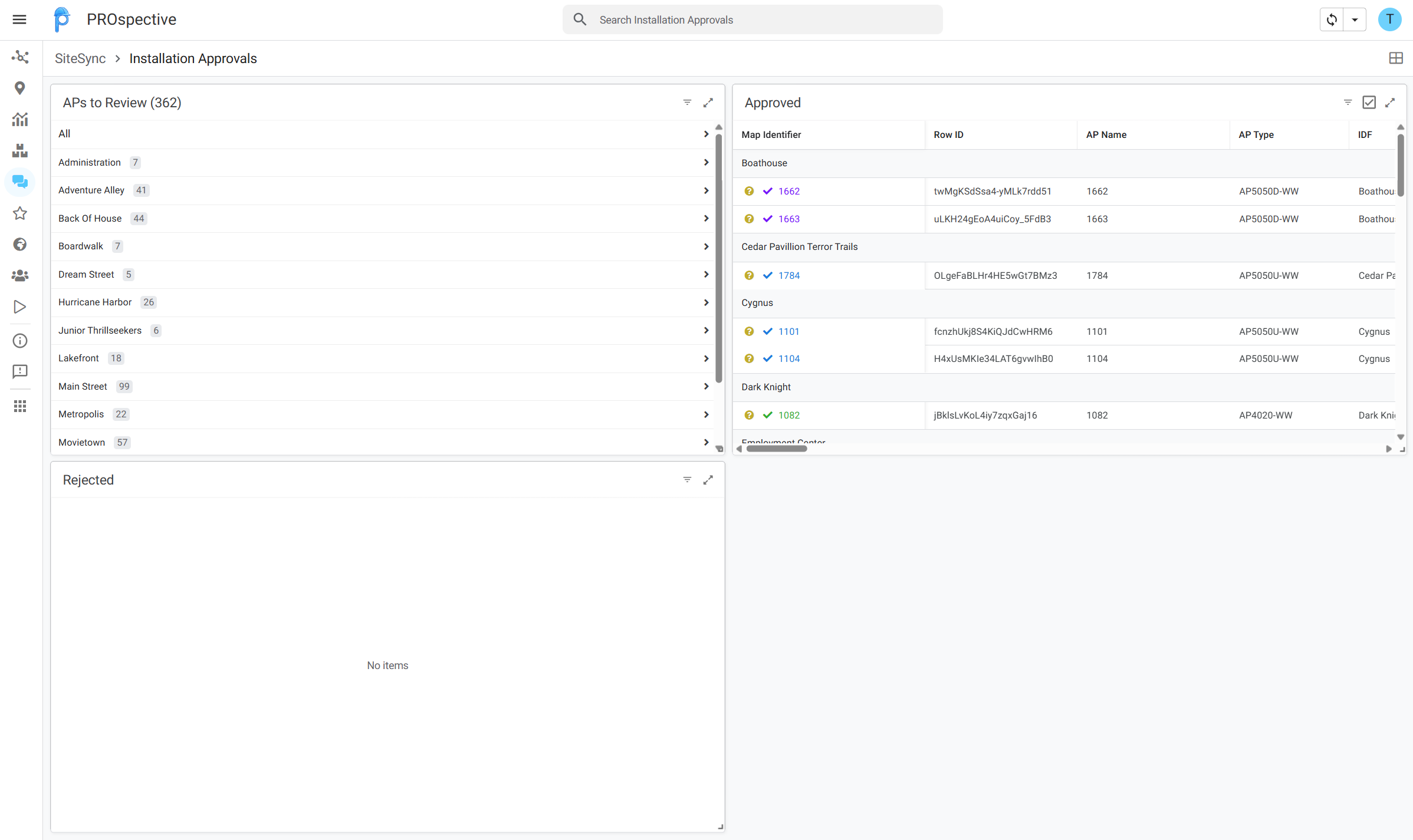 PROspective quality assurance review screen
