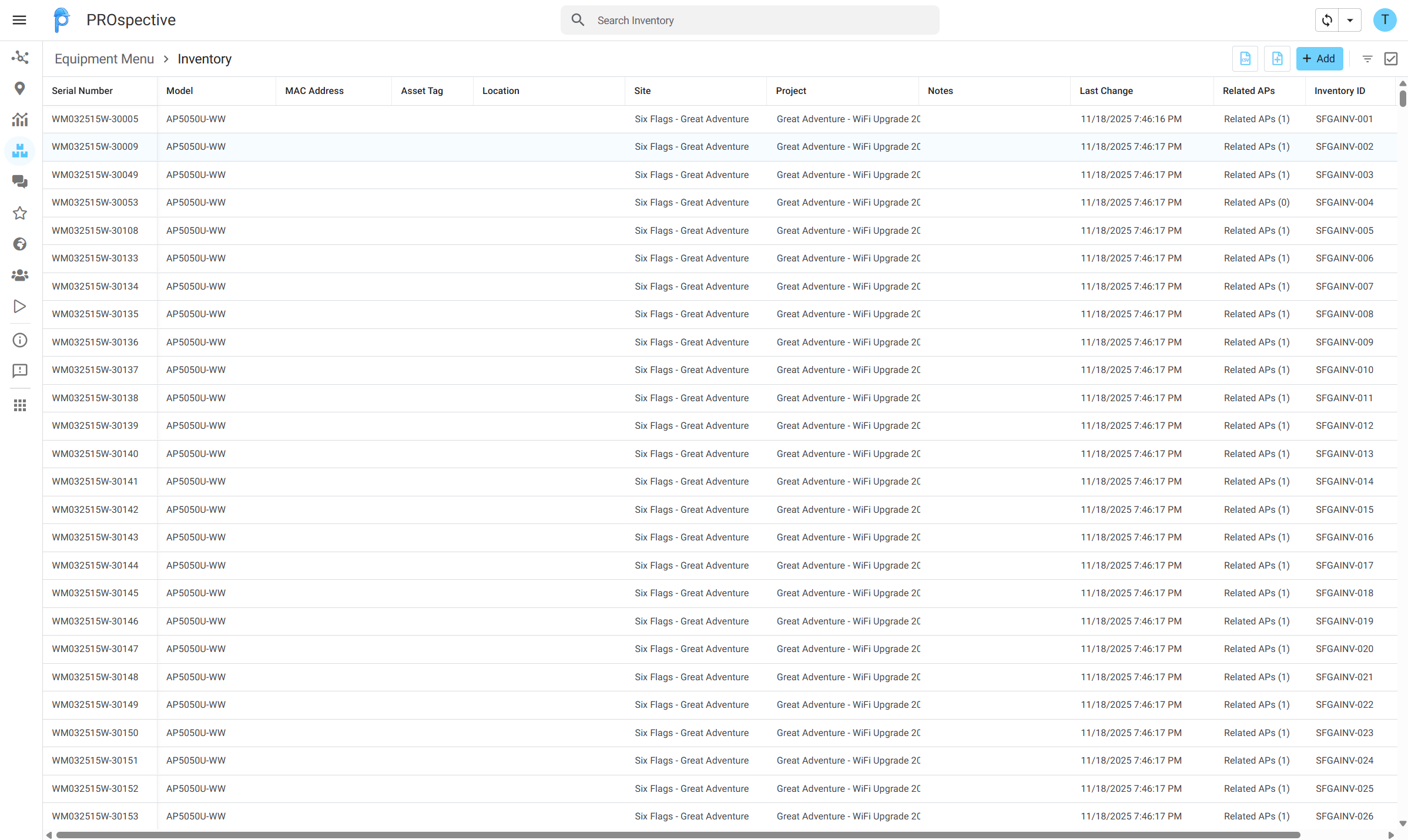 PROspective asset inventory view